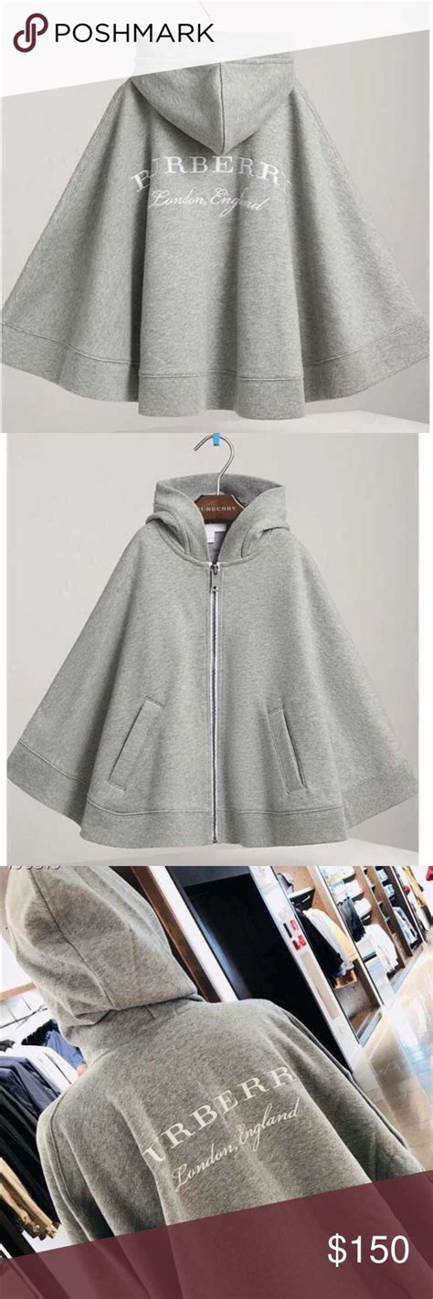 burberry cape gray|authentic burberry poncho.